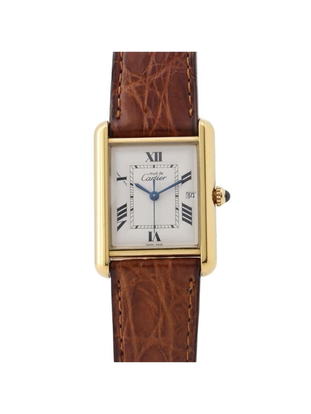 Cartier Must Tank XL Vermeil Watch Ivory Dial